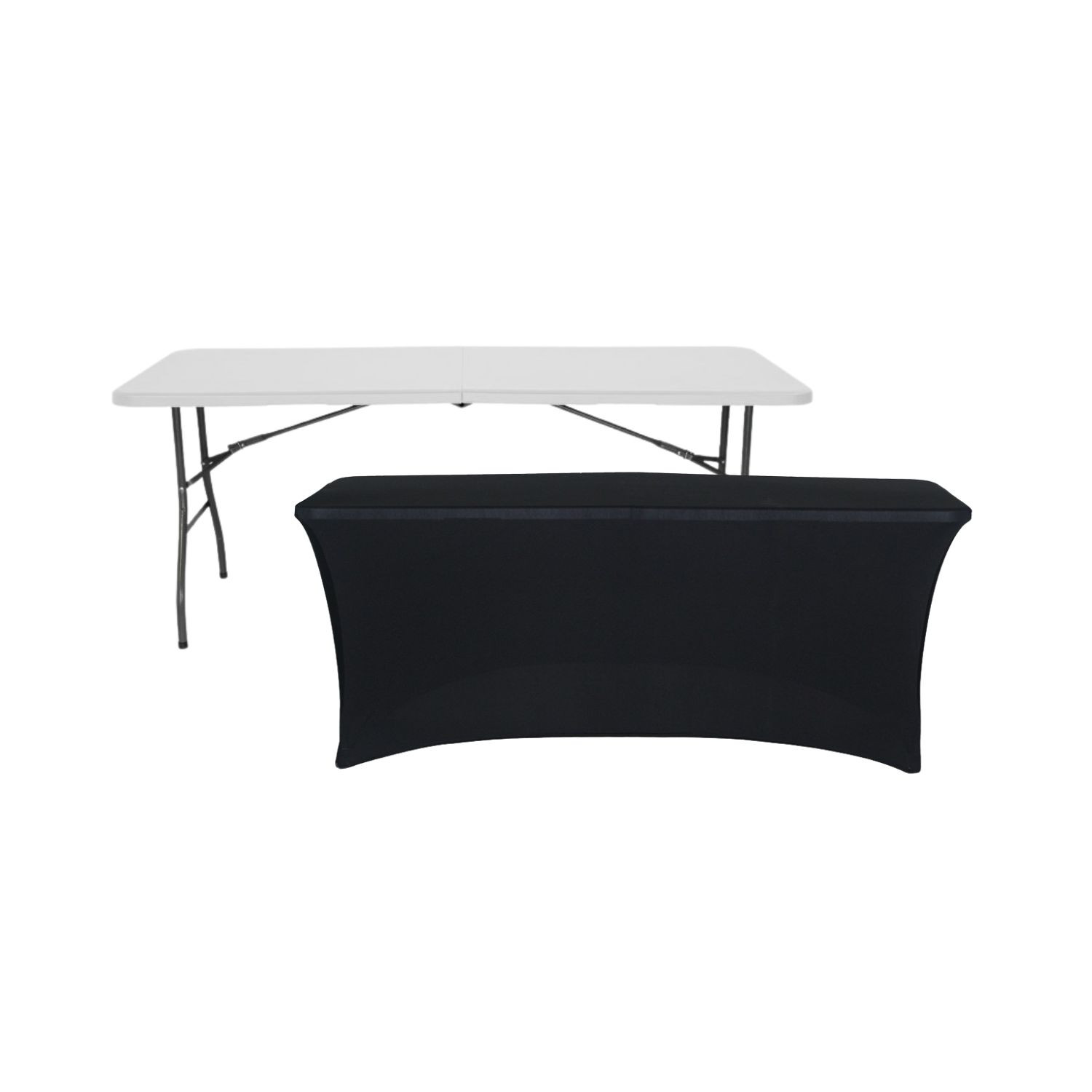 Mesa Plegable 180cm Blanca + Funda Catering 7house Mesas Plegables 1